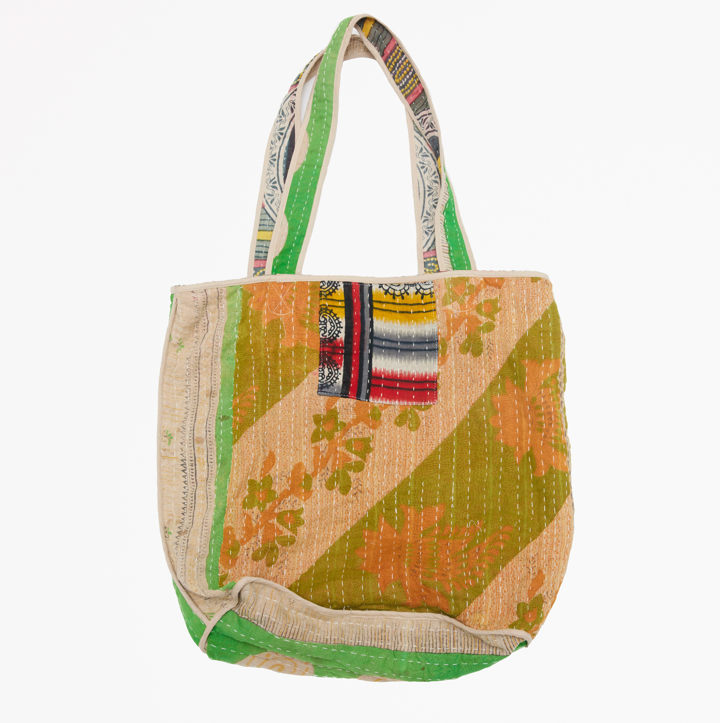 Reversible Up-cycled Quilt Tote Bag