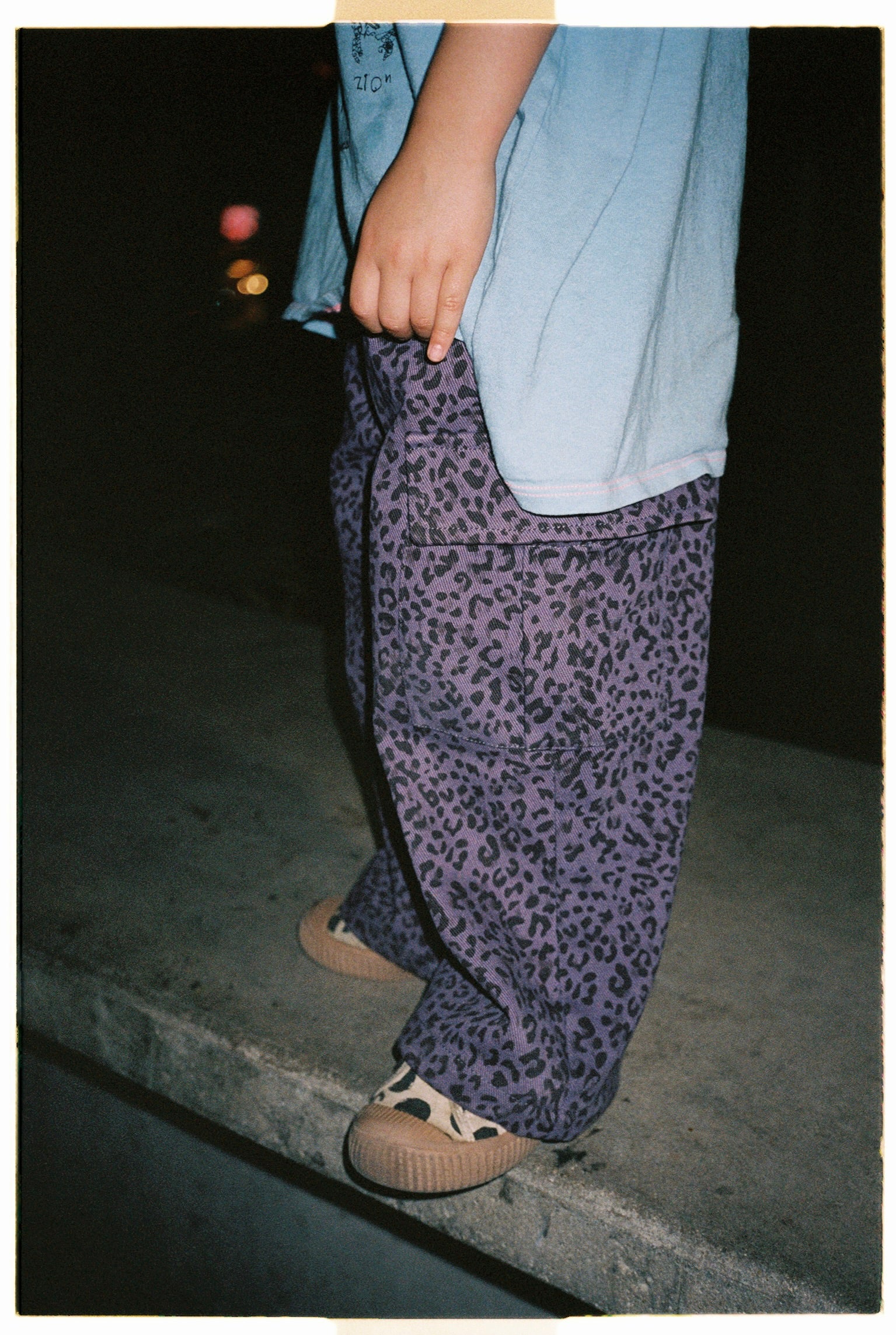 Purple Leopard Cargo Pant