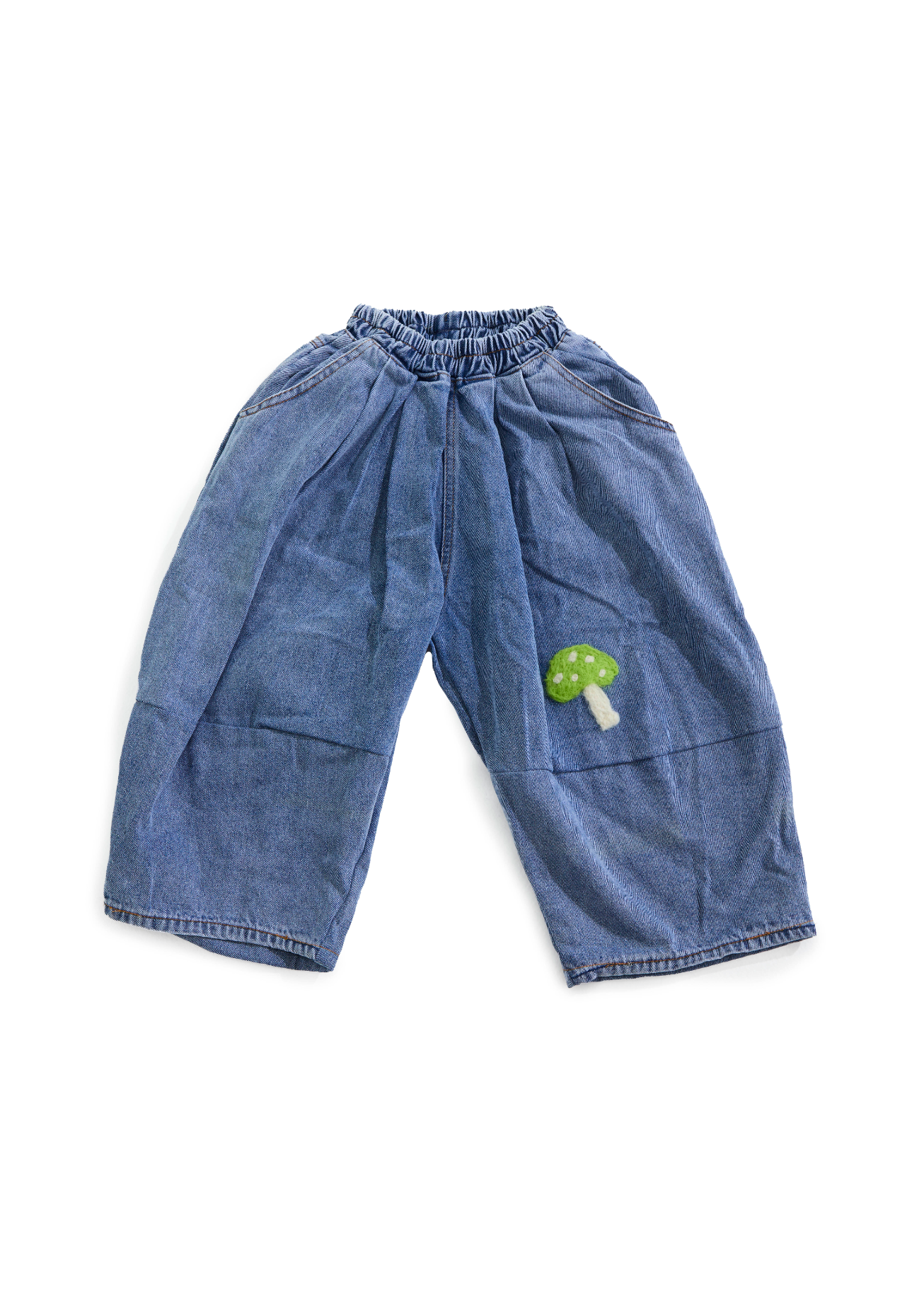 Frankie Oversized Denim Pant - Mushroom - 3Y