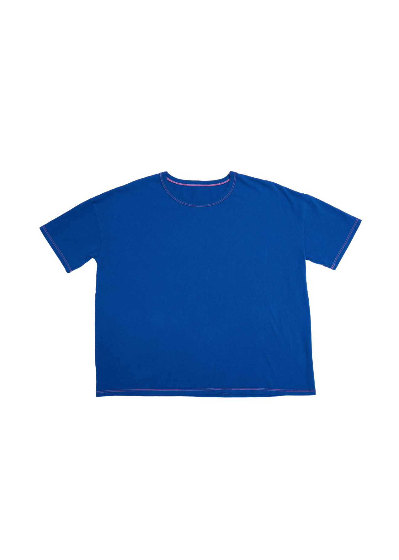 Adult Solid Boxy Tee - Cobalt Blue