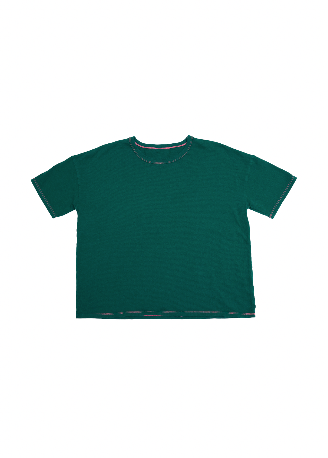 Adult Solid Boxy Tee - Forest Green