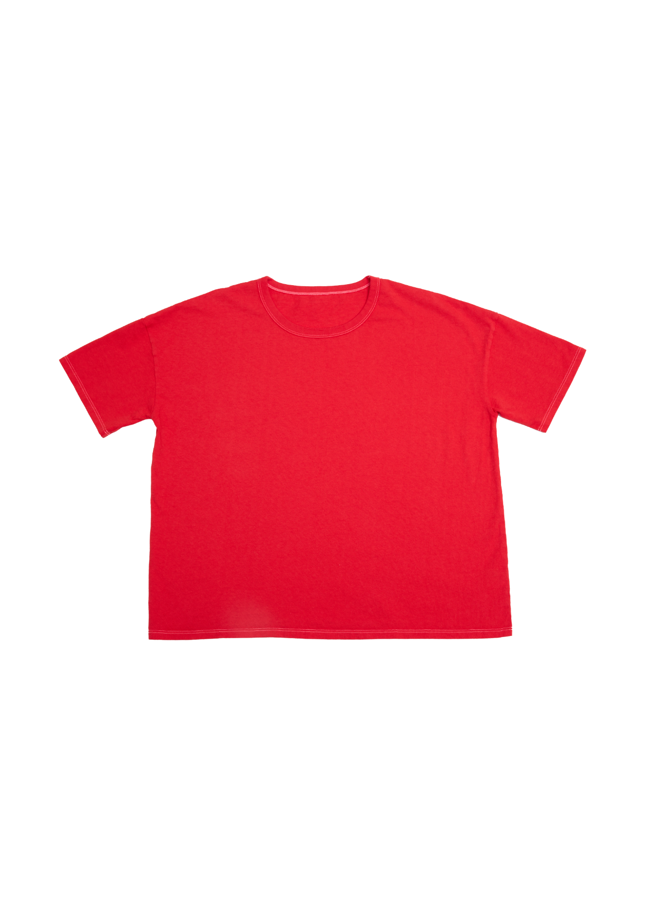 Adult Solid Boxy Tee - Red