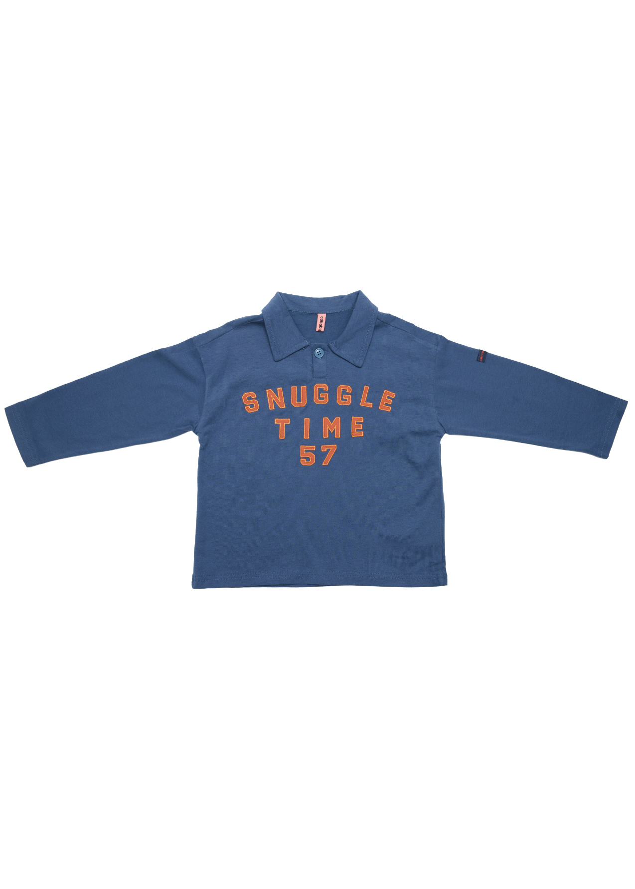 Snuggle Time Polo Long Sleeve - Light Blue