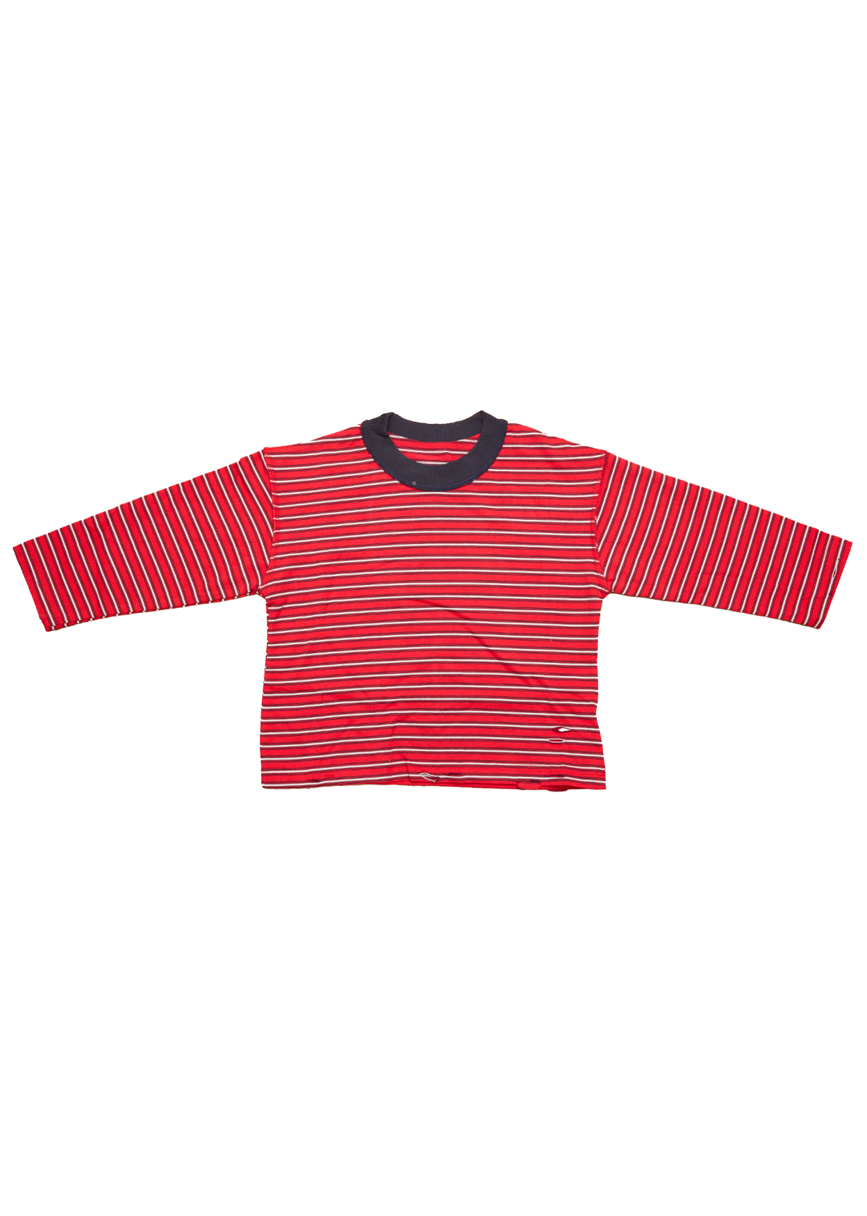 Oversized Striped Hole Long Sleeve