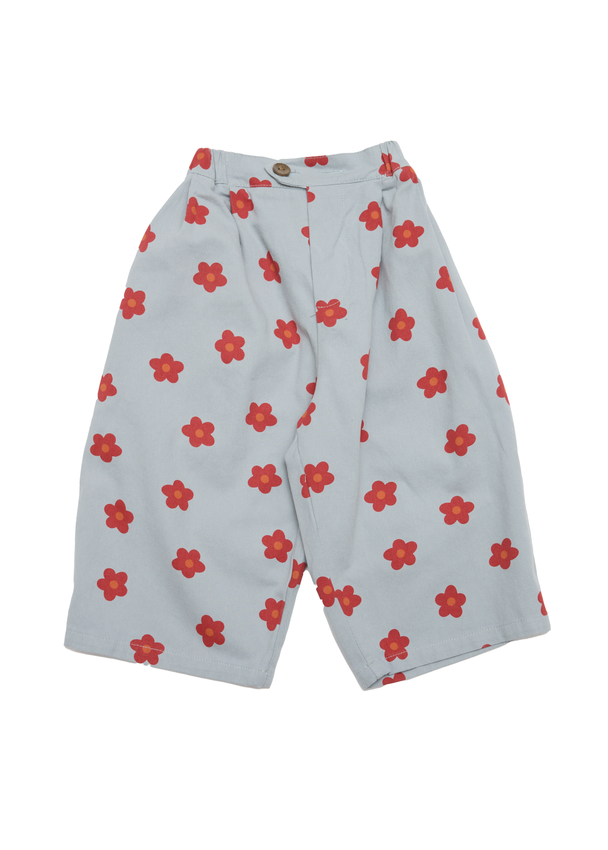 High-Waisted Cropped Flower Pant