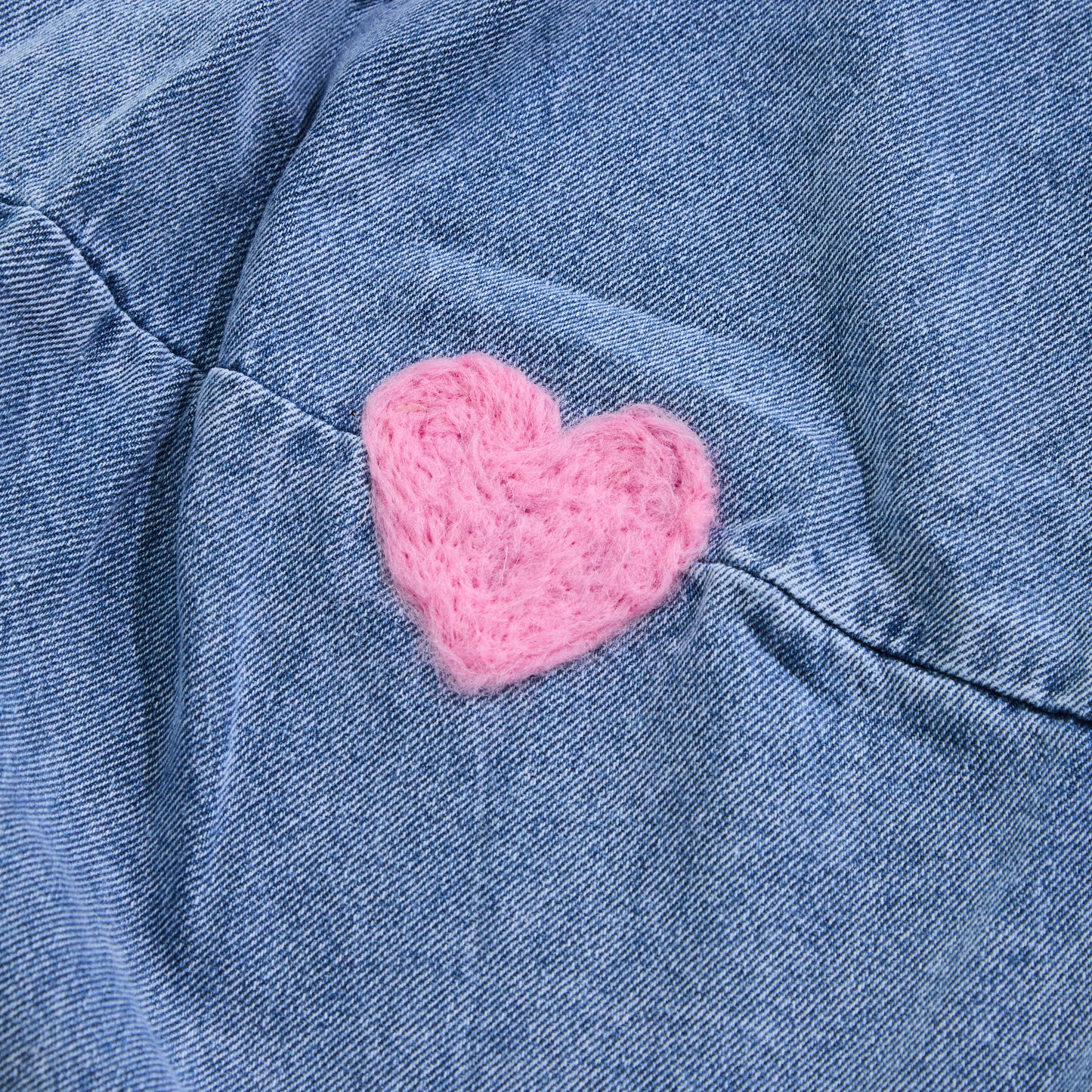 Frankie Oversized Denim Pant - Heart Knees - 5Y